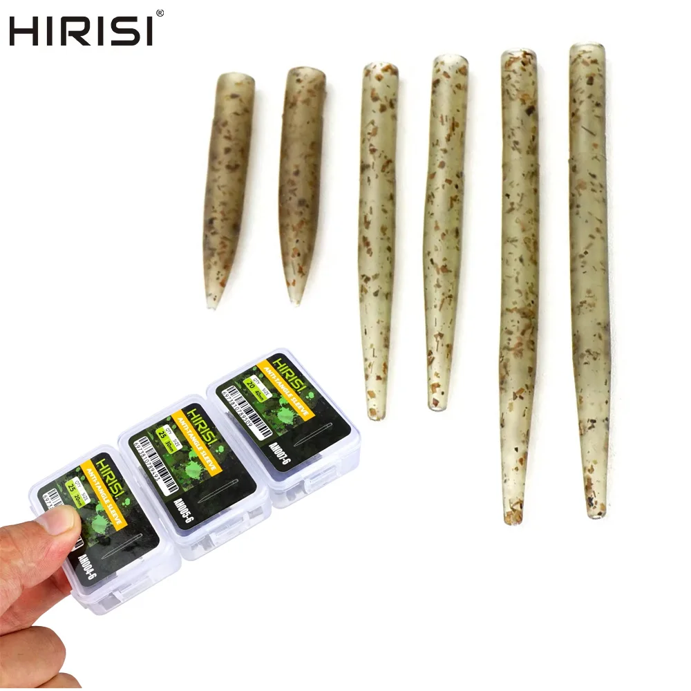 25/20pcs Carp Fishing Anti Tangle Sleeves Connect with Hook for Carp Fishing Terminal Tackle Accessories AH004