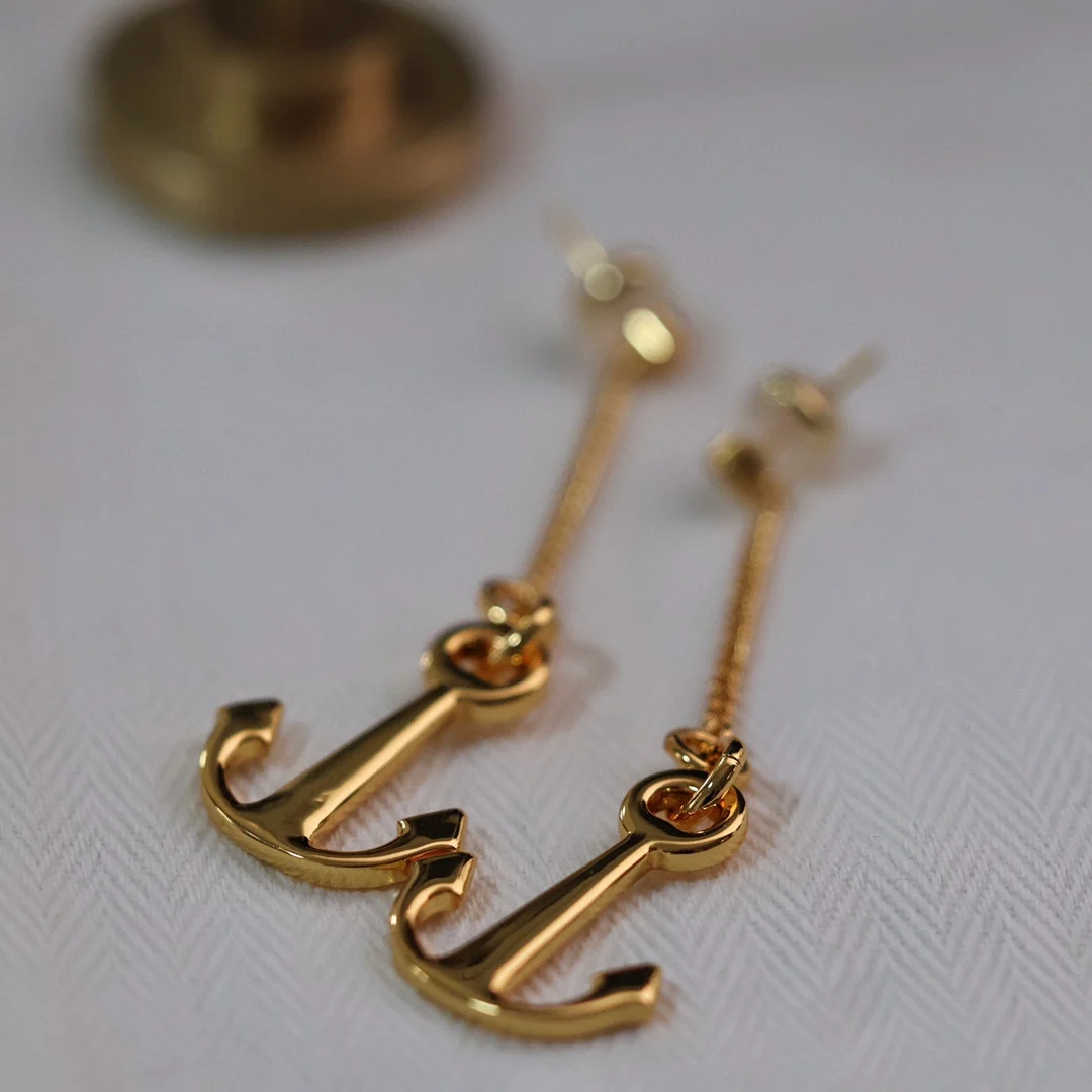 

Anchor Chain Tassel Design Personalized Versatile Face Slim and Fashionable Long Earrings