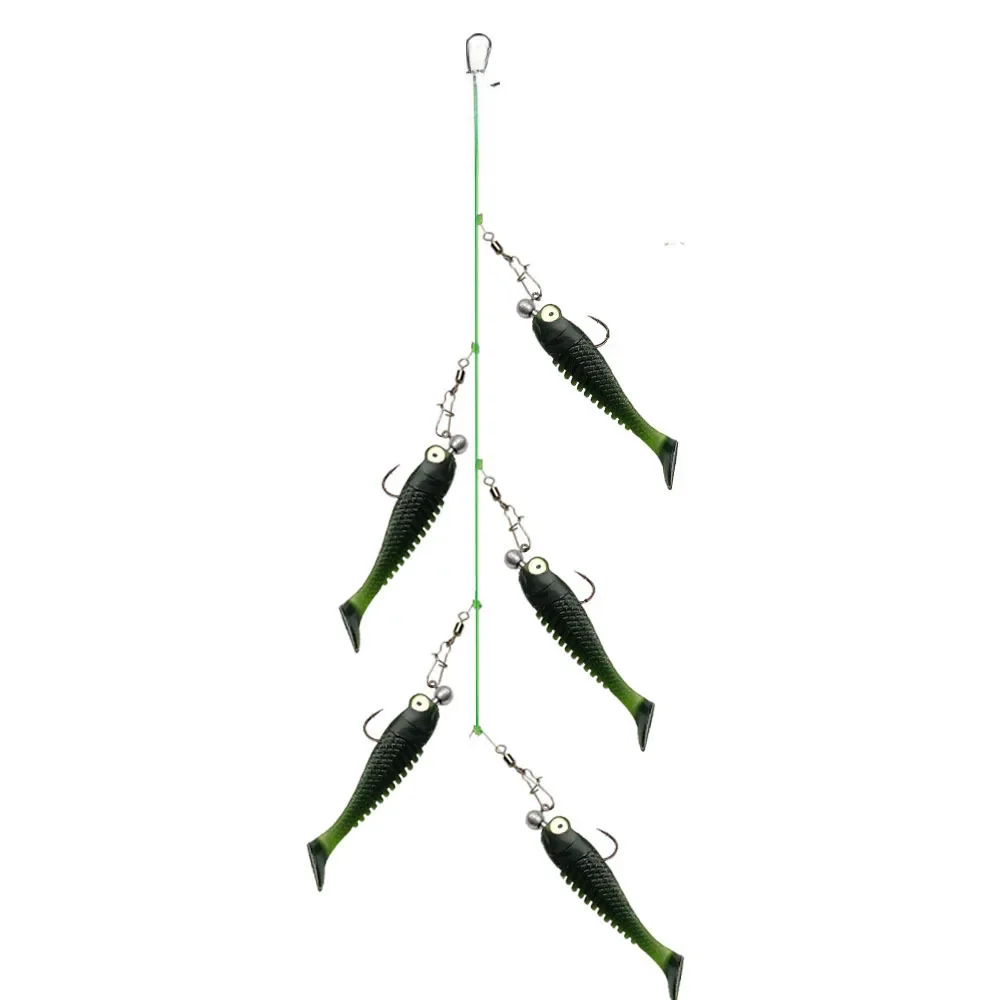 thumbnail image 1 of Cebo blando de simulación de grupo de peces adecuado para el kit de señuelos de pesca en el mar Señuelo de pesca de grupo de peces con cebo, 1 of 5