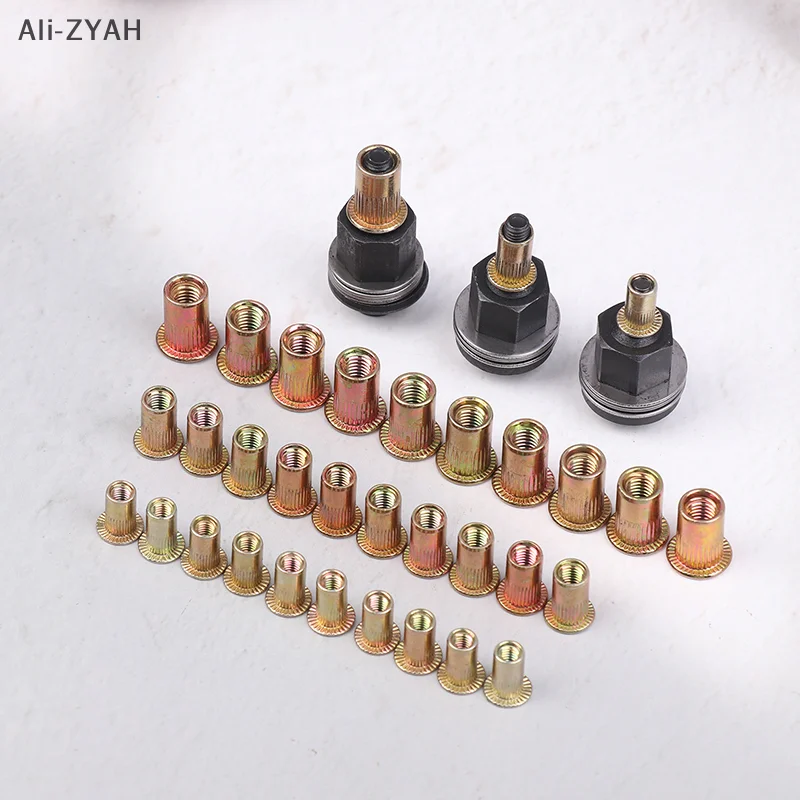 10pcs Hand Rivet Nut Tool Set Manual Riveter Kit With M3-12 Nut Heads For DIY Repair Installation, Easy Use Accessory Image 11