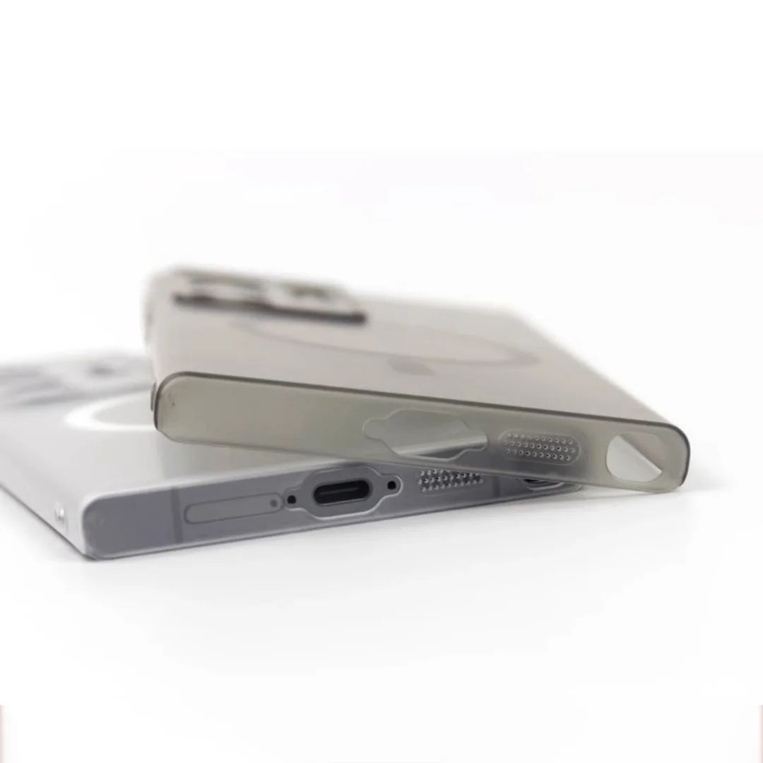Ultra Thin Magnetic Wireless Charging Matte Case - Translucent Slim Back Cover Shell