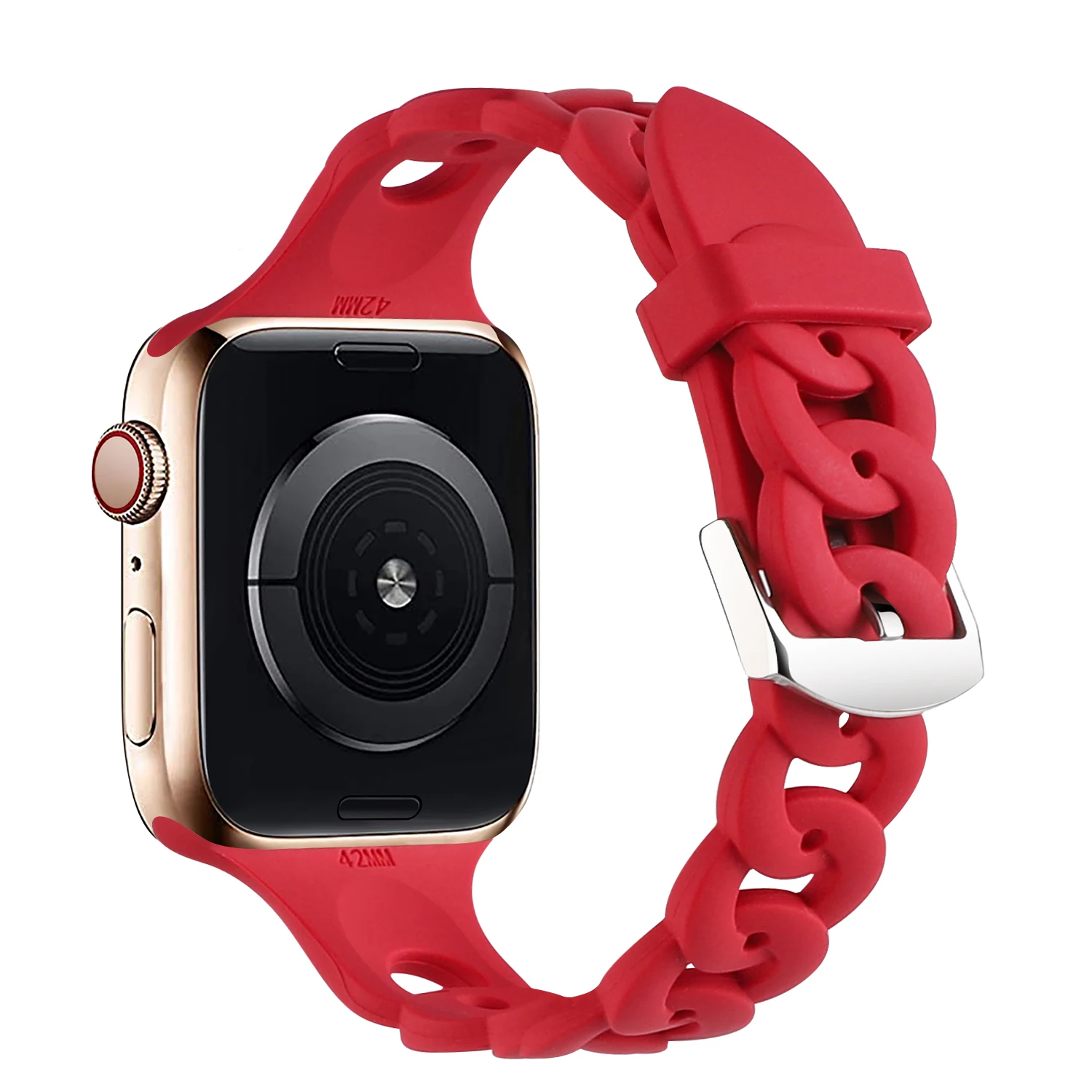Silicone Strap For Apple Watch Band 44mm 41mm 45mm 40mm 38mm Smart Watch Sports Rubber Bracelet iWatch 6  Serie 7 SE Watchband