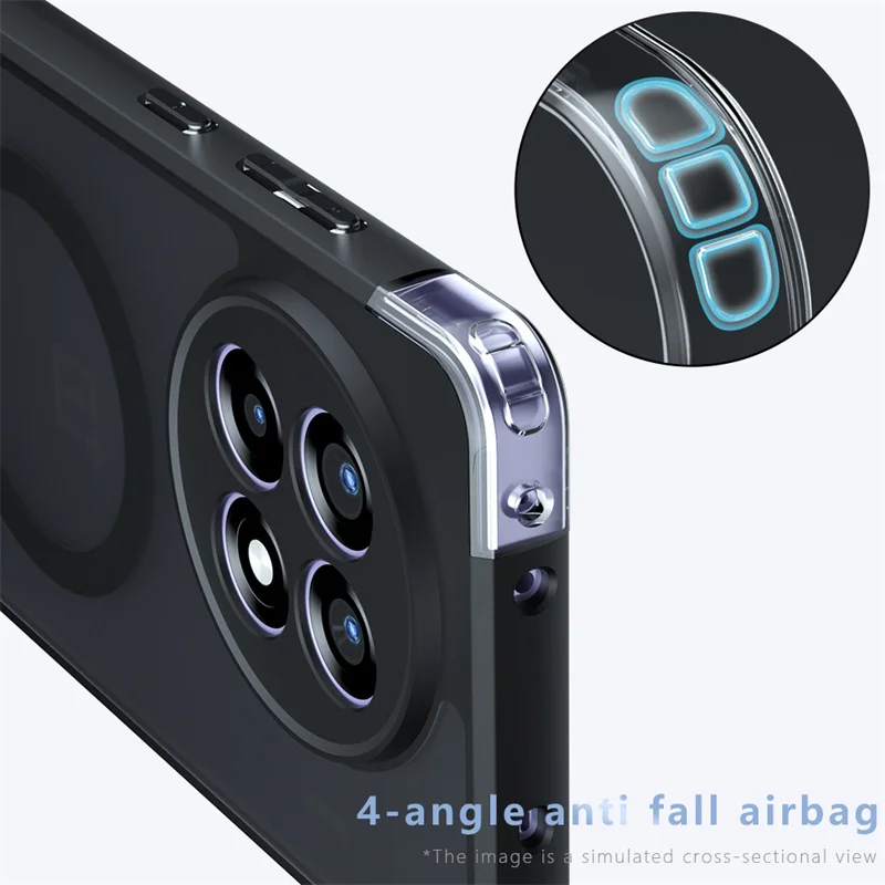 Soft Hybrid TPU+PC Clear Back Case - Shockproof Matte Anti-Fingerprint Cover