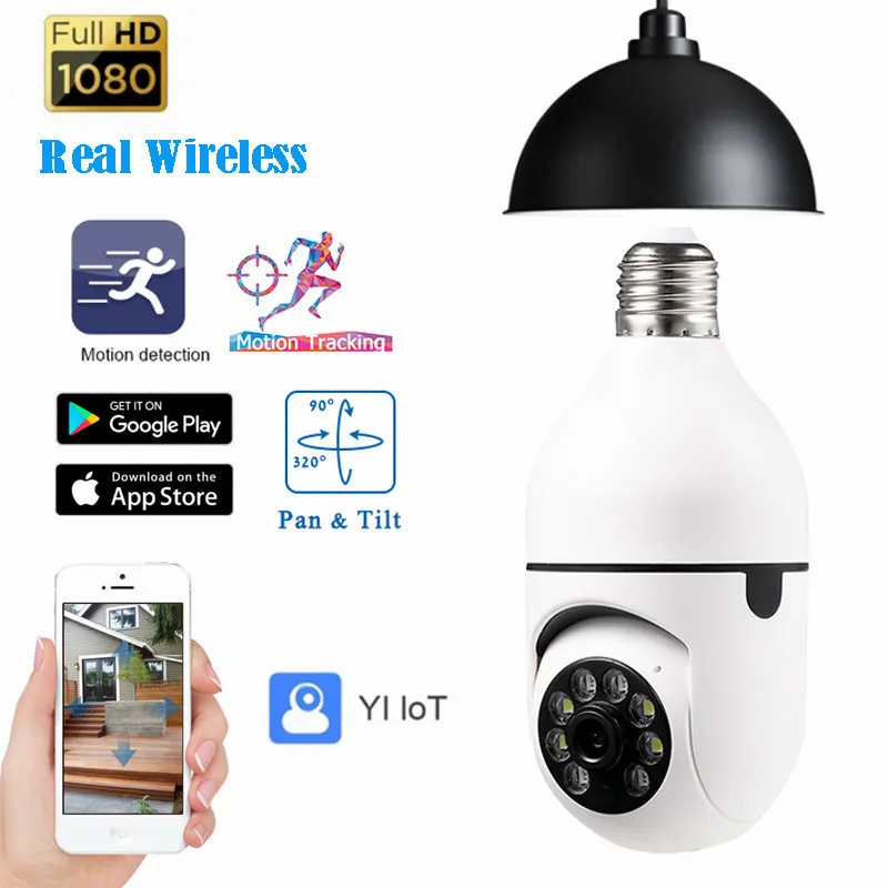 

2MP E27 Bulb Camera WiFi Indoor Video Surveillance 1080P Home Security Monitor Full Color Night Vision Auto Tracking Yiiot APP