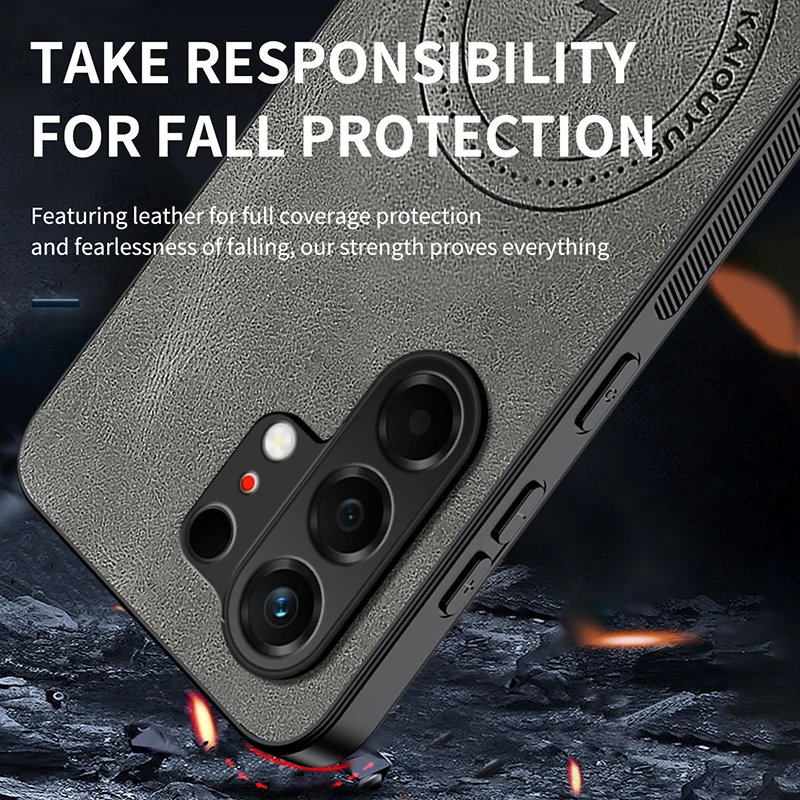Luxury Classic Leather Magnetic Phone Case - Premium Protection Cover