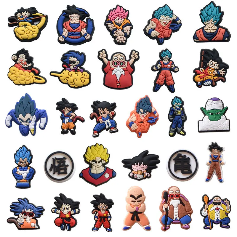

Cute Seven Dragon PVC Soft Rubber Balls Shoe Buckle Anime Kid Slipper Shoe Buckle Hole Shoe Decorative Accessories Birthday Gift