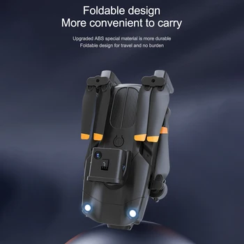 Remote Control Drone with Daul Camera 4K 5-Sides Obstacle Avoidance Optical Flow Positioning 5GWIFI FPV Foldable Quadcopter 4