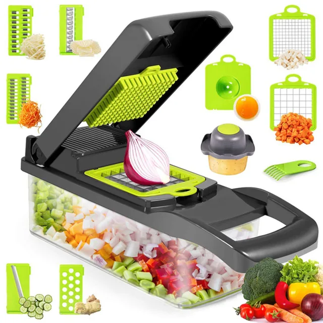 Multifunctional Vegetable Cutter Shredders Slicer With Basket Fruit Potato Chopper Carrot Grater Slicer Mandoline For Kitchen 1