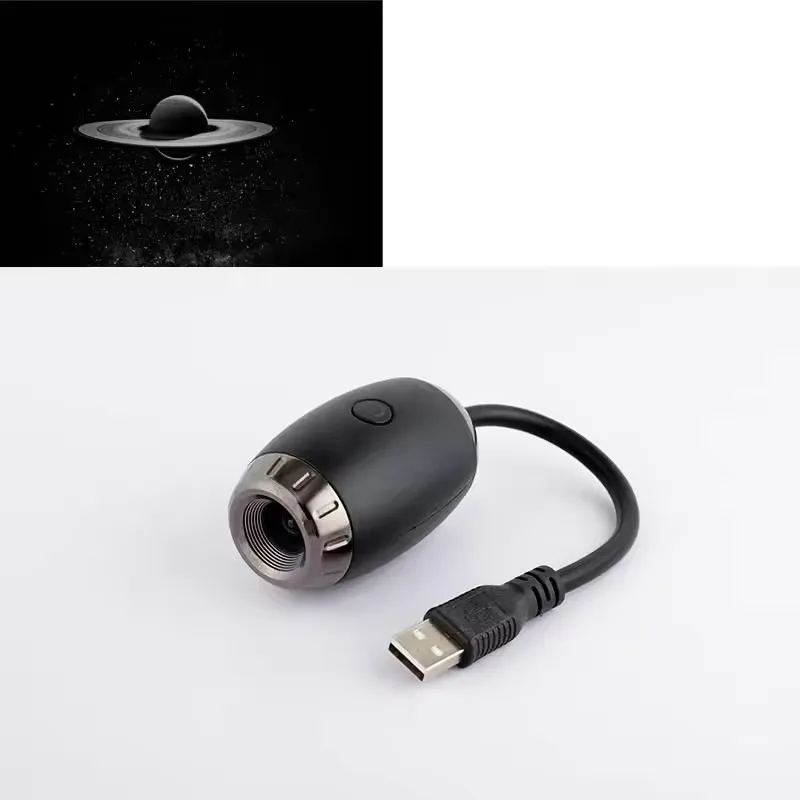 Enchanting LED Starry Sky Night Light – USB Powered Saturn Galaxy Projector Lamp