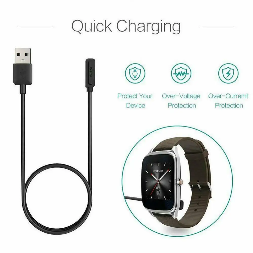 

Магнитный USB-кабель для быстрой зарядки ASUS ZenWatch 2, 3 фута