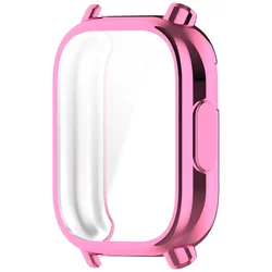 Durable TPU Protective Bumper Case for Smartwatch Screen - Clear Cover Accessory (Pink)