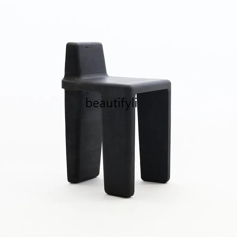 

Стул в стиле ретро белый воск простой обеденный стул средняя древняя твердая древесина Тихая искусственная кожа