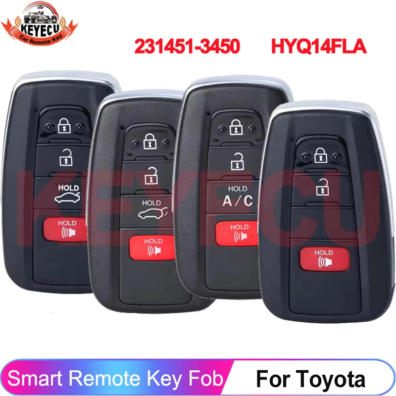 KEYECU 231451-3450 HYQ14FLA Für Toyota Prius 4Runner RAV4 Highlander Camry Mirai 2018-2023 2024 Keyless Go Schlüsselfernbedienung 314,3 MHz