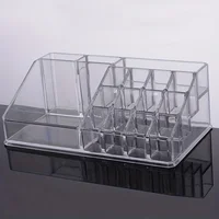 Lipstick Makeup Brush Pen Holder Transparent Storage Rack Desktop Cosmetics Storage Box Office Desk Acrylic Box Home 2