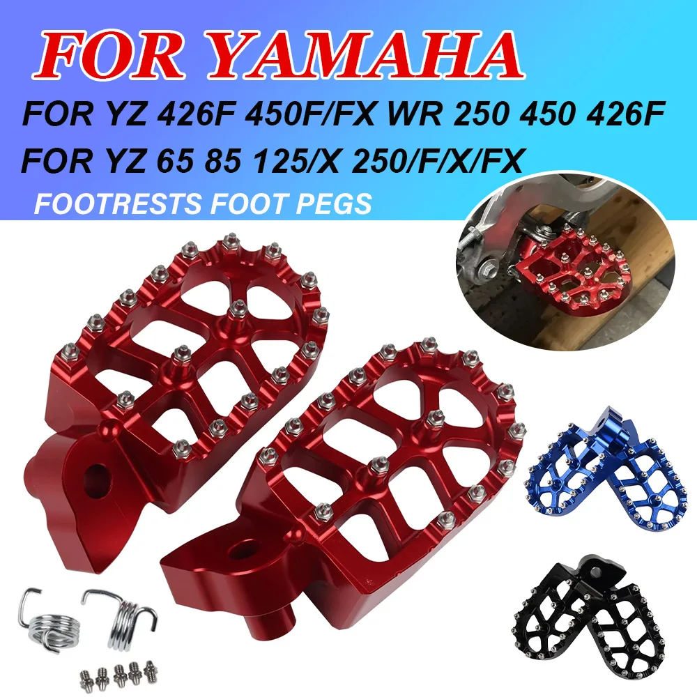 Wide Footrests Foot Pegs Pedal For Yamaha YZ65 85 125 250 125X - Foto 14