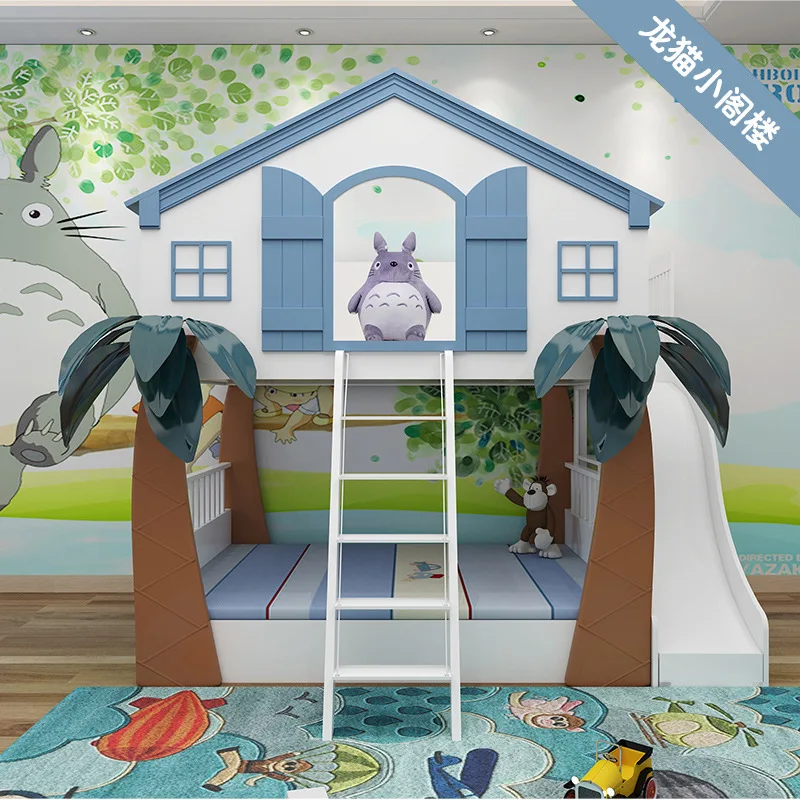 Mobili Per Bambini Meravigliosa Infanzia Letto In Legno Massello Per Ragazzi E Ragazze Letto A Tetto Con Albero Scorrevole Creativo Letti Matrimoniali