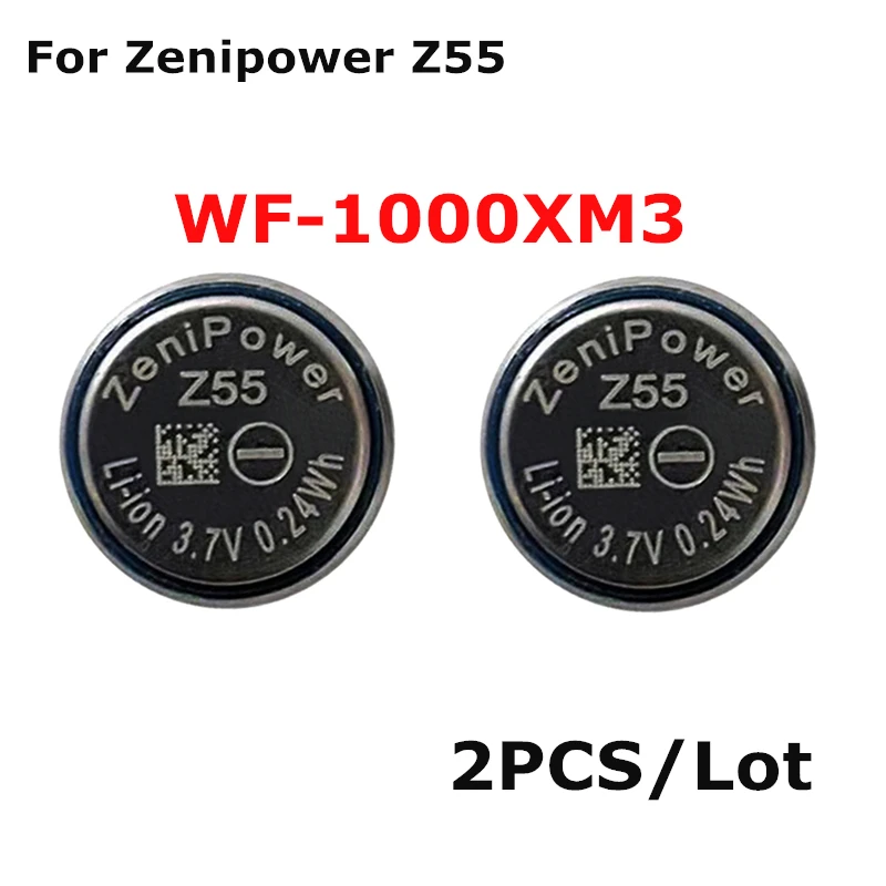 

2PCS New 3.7V ZeniPower Z55 70mAh CP1254 Battery For Sony WI-SP600N WF-SP700N WF-SP900 WF-1000XM3 WF-1000X Headset TWS Earphone