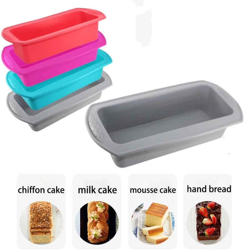 

Rectangular Silicone Mold NonStick Cake Candy Toast Mould Pastry Tool Bread DIY Kitchen Supplies Cake Bakeware Pan Baking Tools