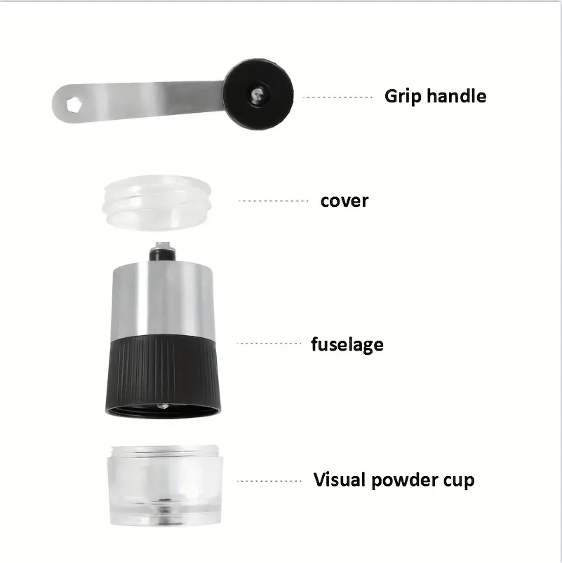 Neue Mini Handshake manuelle Mahlung praktische Edelstahl Keramik kern Kaffeebohnen mühle visuelle Kaffee maschine – Detail 1