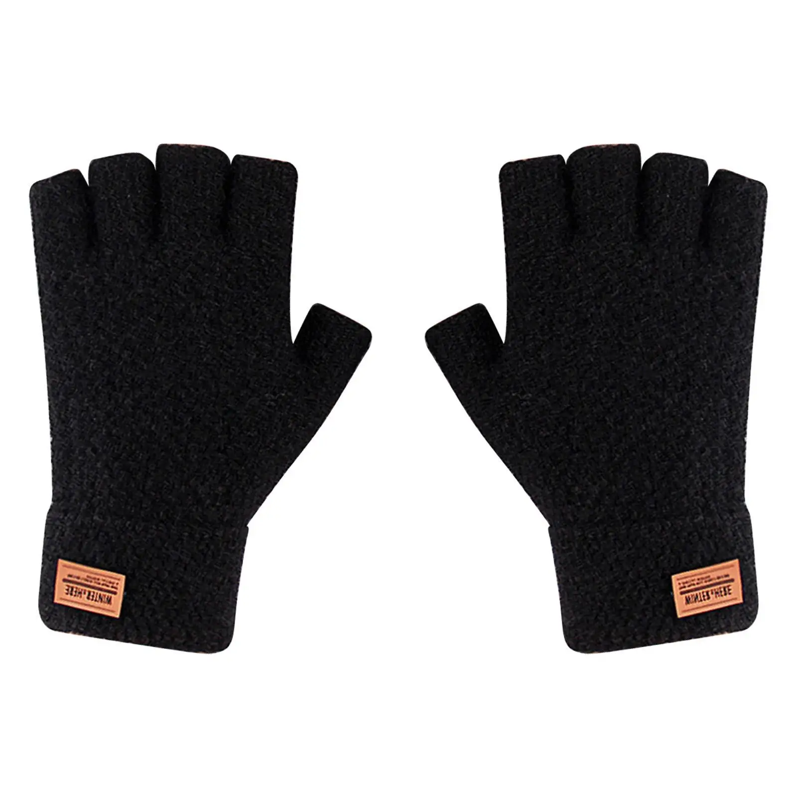 Tanio Męskie zimowe rękawiczki dziewiarskie rękawiczki