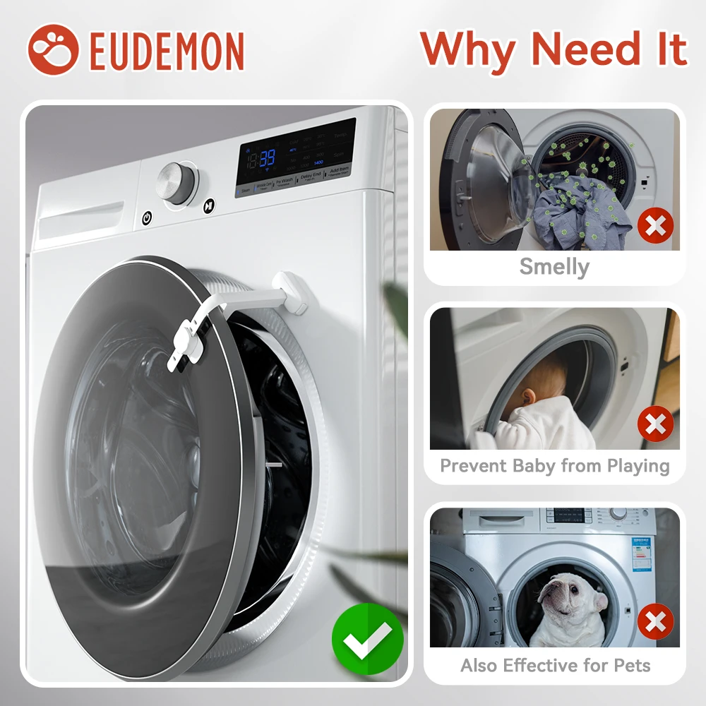 EUDEMON 1PC Baby Safety Washer/Dryer Door Stopper Front Load Washer Door Prop Kids Child Washing Machine baby door stopper