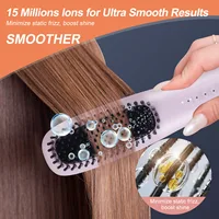 Hatteker Ion peigne à lisser Portable usage domestique négatif multi-température réglable lisseur nouveau modèle outil de coiffure 4
