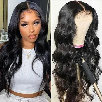 Body Wave Lace Front Wigs Human Hair 13x4 Transparent Lace Frontal Human Hair Wig. 1