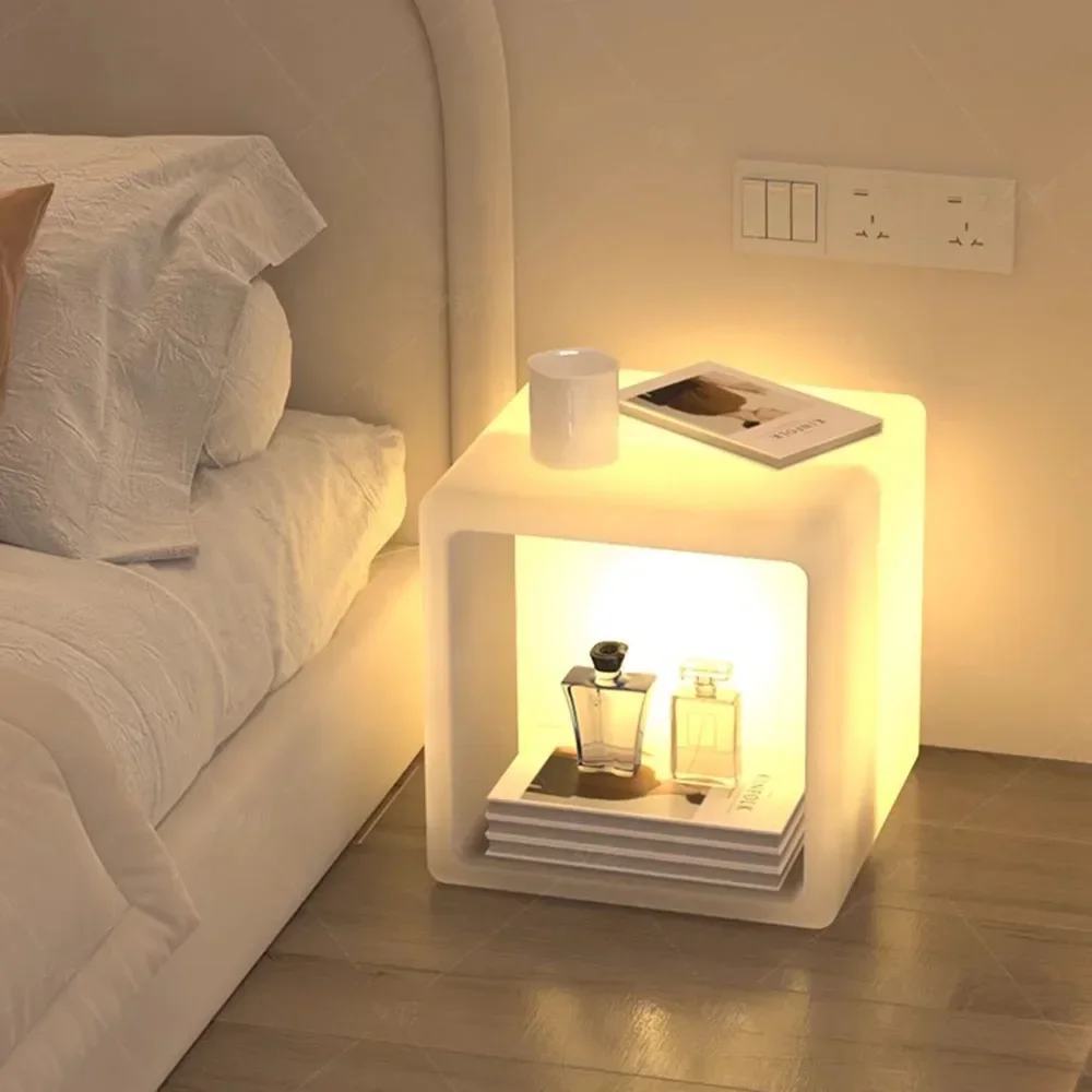 Storage Lamp Nightstands Modern Mini Small Low Center Nightstands Organizers Aesthetic Design Mesitas De Noche Room Decoration