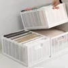 Wardrobe Clothes Organizer With Detachable Dividers 7 Grids Folding Clothes Organizer For Closet Storage For Jeans Socks Shirts 3