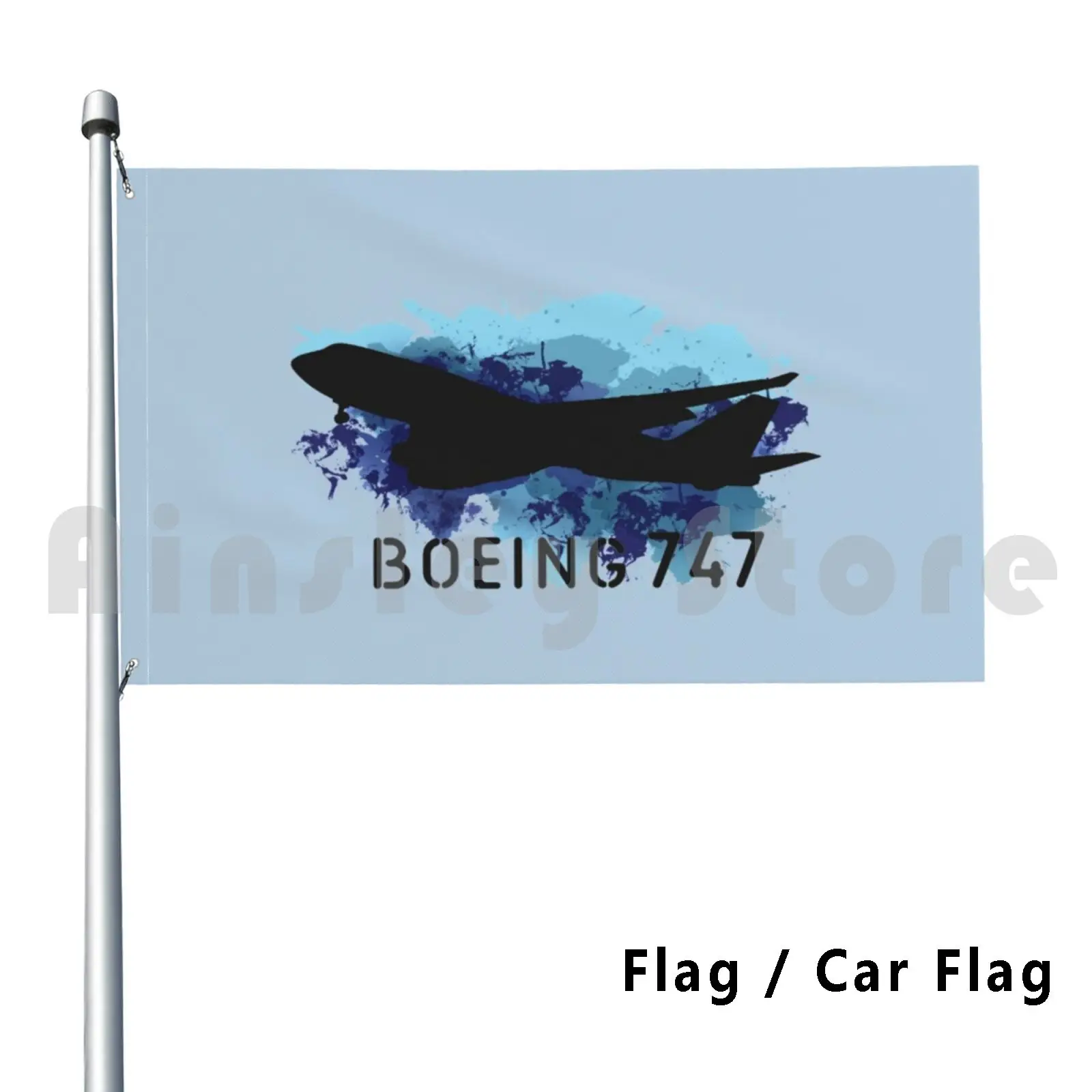 Boeing 747 Outdoor Decor Flag Car Airplane Plane Travel Aviation |