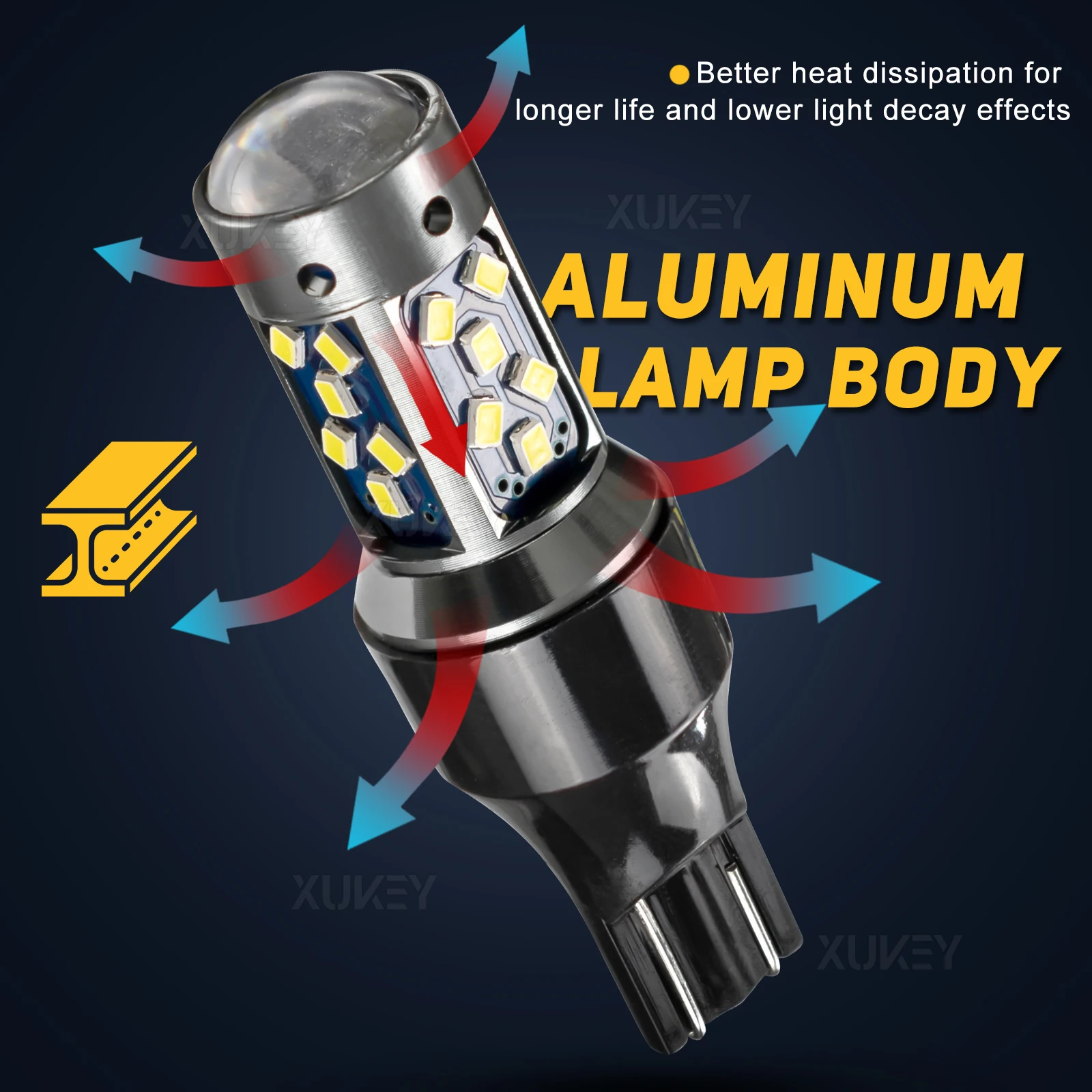 2x W16W LED  27-SMD T15 921 912 955 ڵ      12V 24V 6000K ũ ȭƮ W/ 