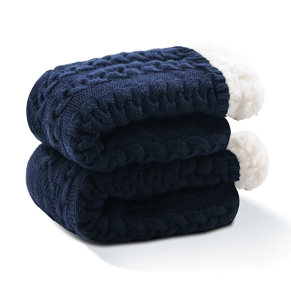 Thickened Winter Woven Thermal Cashmere Socks Floor Socks Women's Carpet Home Plus Socks Velvet Sleep Socks Slippers Leg Cover