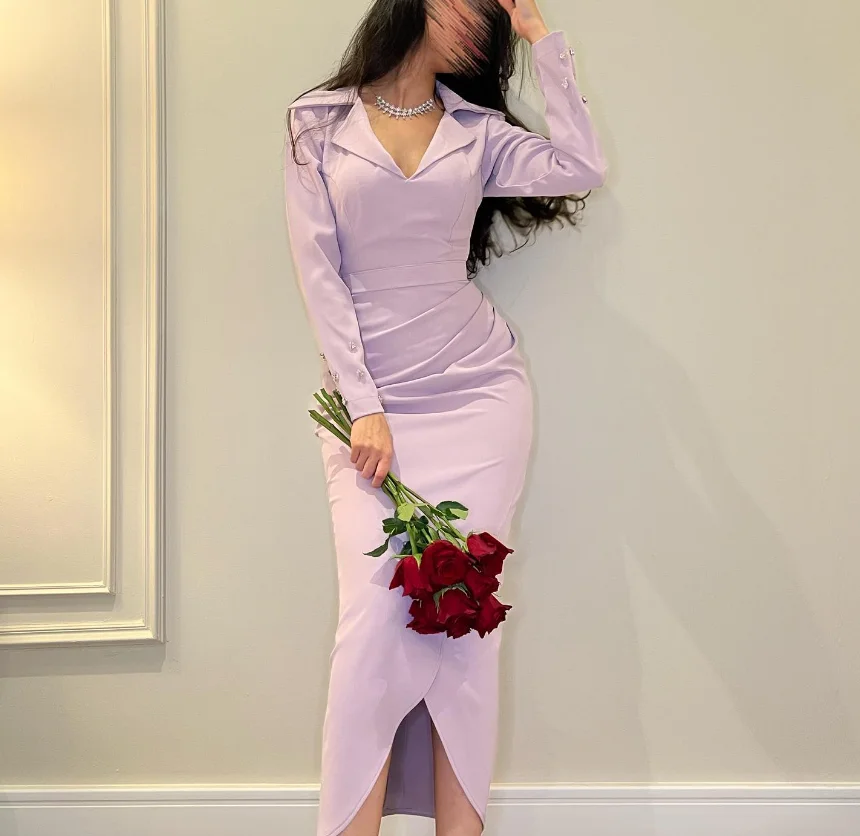 

Elegant Dresses for Women Evening Dresses Purple Mermaid Floor-Length V-Neck Prom Dress Custom Made Formal Occasion Wedding 2024