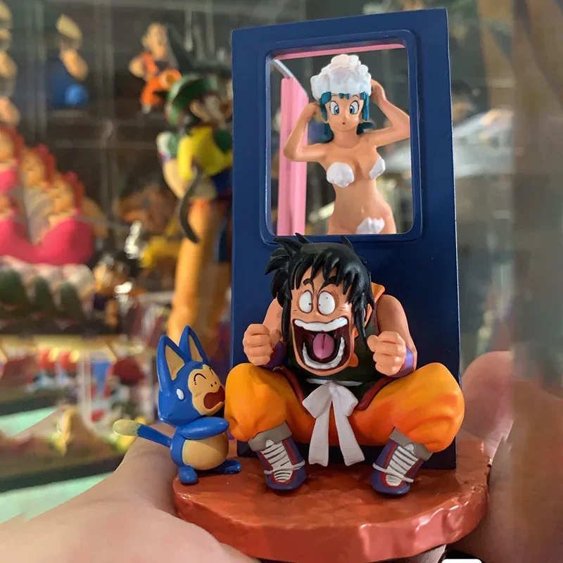 9cm Dragon Ball Z Anime Puar Figure Yamcha Figurine Bulma Pvc Action Figures Statue Collectible Model Decorate Toys Gifts