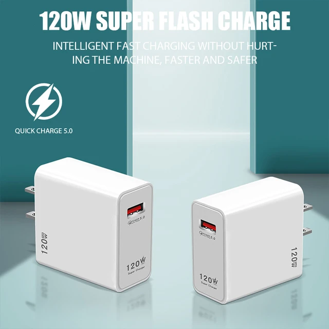 120w Usb Charger Fast Charging Qc3.0 Usb C Cable Type C Cable Mobile Phone  Chargers For Iphone Huawei Xiaomi Quick Charge - Chargers - AliExpress