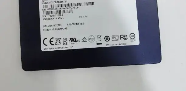 For 5100 ECO MTFDDAK3T8TBY 3 84TB SATA 6Gb s 2 5 SSD hard drive