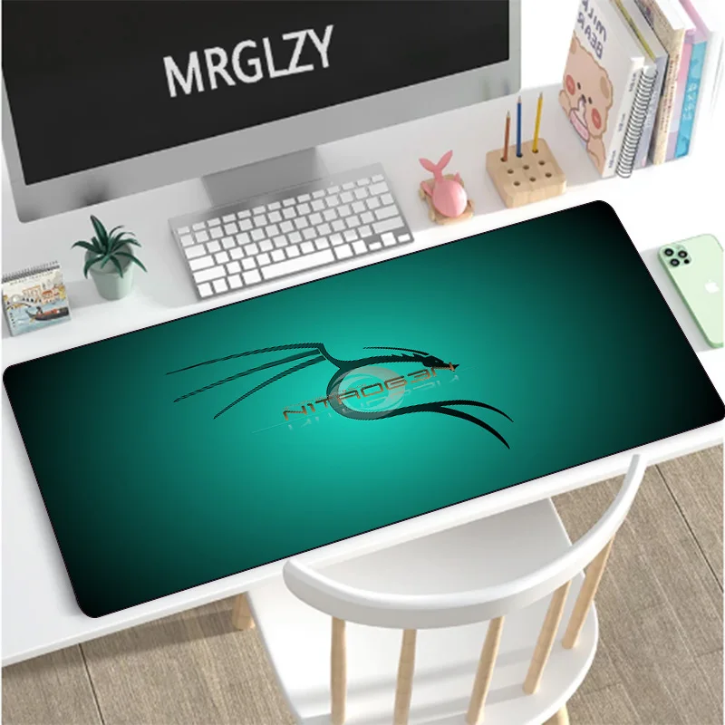 

Gamer Accessories Desk Mat Kali Linux Mouse Pad Large pc Mause Pads Gaming Keyboard MousePad Computer Pad Carpet Laptop Xl Black