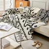 Boho Style Chenille Sofa Towel with Tassels, Double-side, for Living Room Camping Picnic Large Blanket Leisure Relax Beach Towel 4