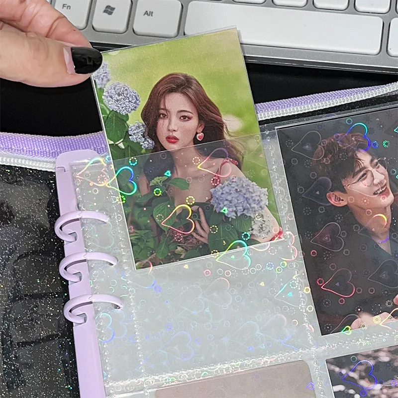 Sharkbang 10 Sheets  A5 A6 Binder Refill Bags 6 Hole Card Holder Postcards Ticket Photos Organizer Sticker Storage Bags 3