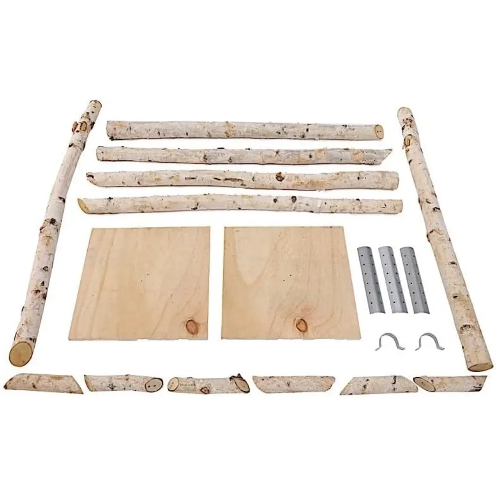 7.5 feet Natural Birch Wood Square Backdrop Stand Wedding Arch Wedding Party Event Reception Home Decorations Supplies