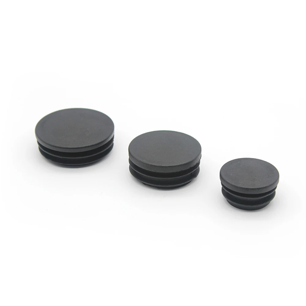 2/4/5/10pcs Round Plastic Black Blanking End Cap Caps Tube Pipe Inserts Plug Bung 10mm 12/13/14/16/19/20/22/25/27/28/30/32-100mm