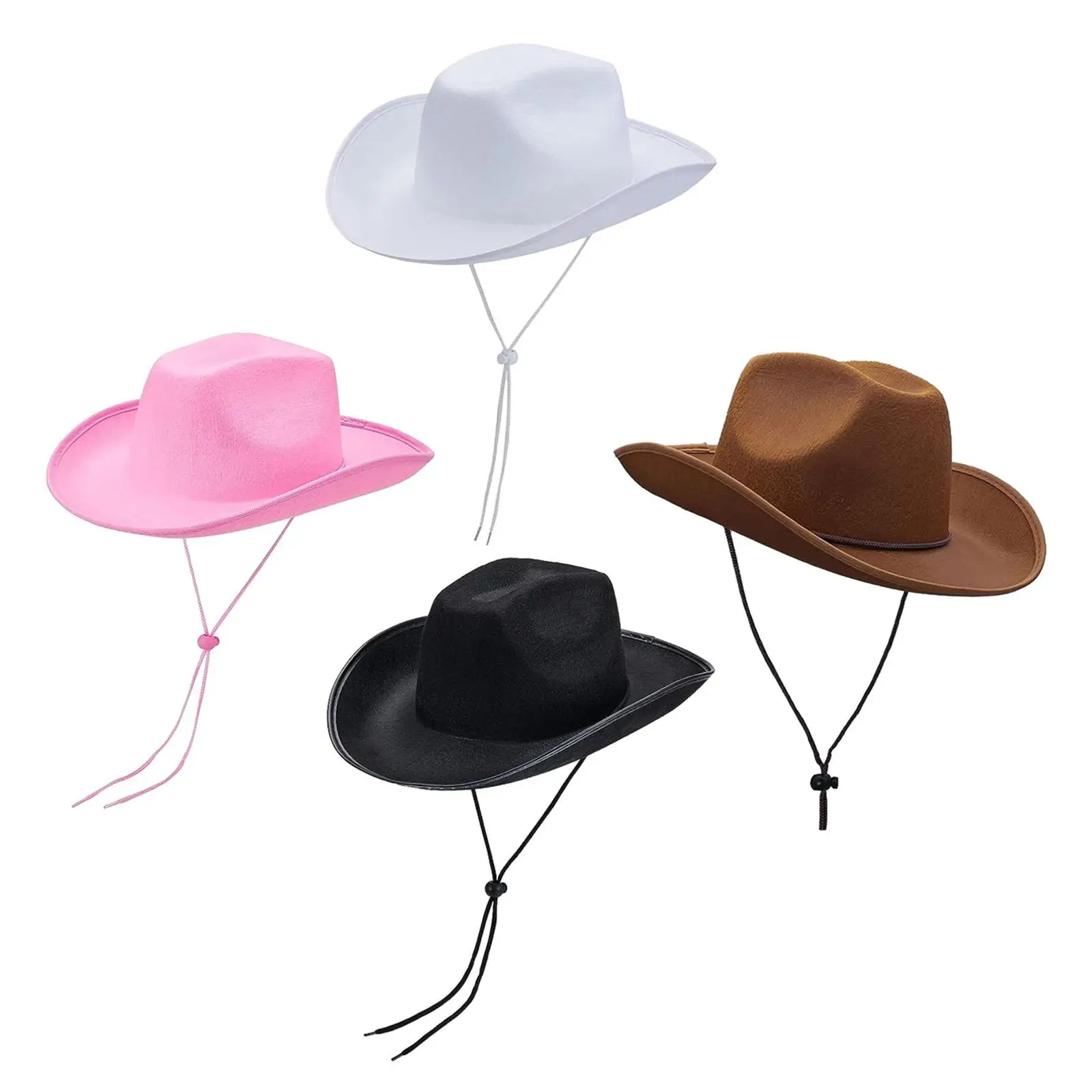 Cowboy Cowgirl Hat Sunhat Trendy Versatile Jazz Hat Sun Protection for Camping Cosplay Fishing Beach Party Supplies