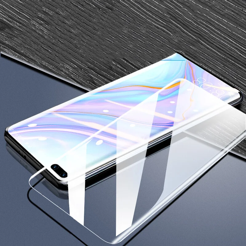 

For Huawei P50 P40 P30 Pro Plus UV Liquid Glass Screen Protector For Huawei P50Pro Tempered Glass 3D Full Cover Protective Film