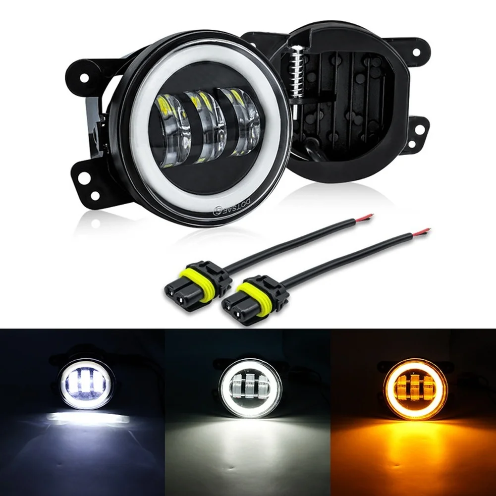 오프로드 조명 LED 안개등 오프로드 주행용 2525SMD LED 알루미늄 쉘 사전 배선된 커넥터 오프로드 차량용