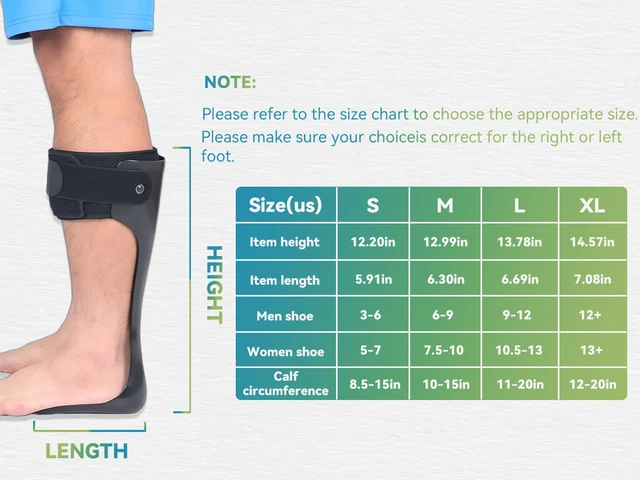 AFO Drop Foot Brace Orthosis for Walking and Exercise, Drop Brace for Men and Women，Black 4