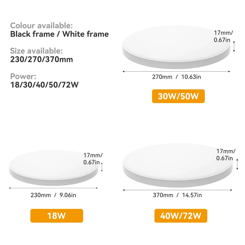 Ultra Thin LED Ceiling Lamp with Adjustable Color Lighting