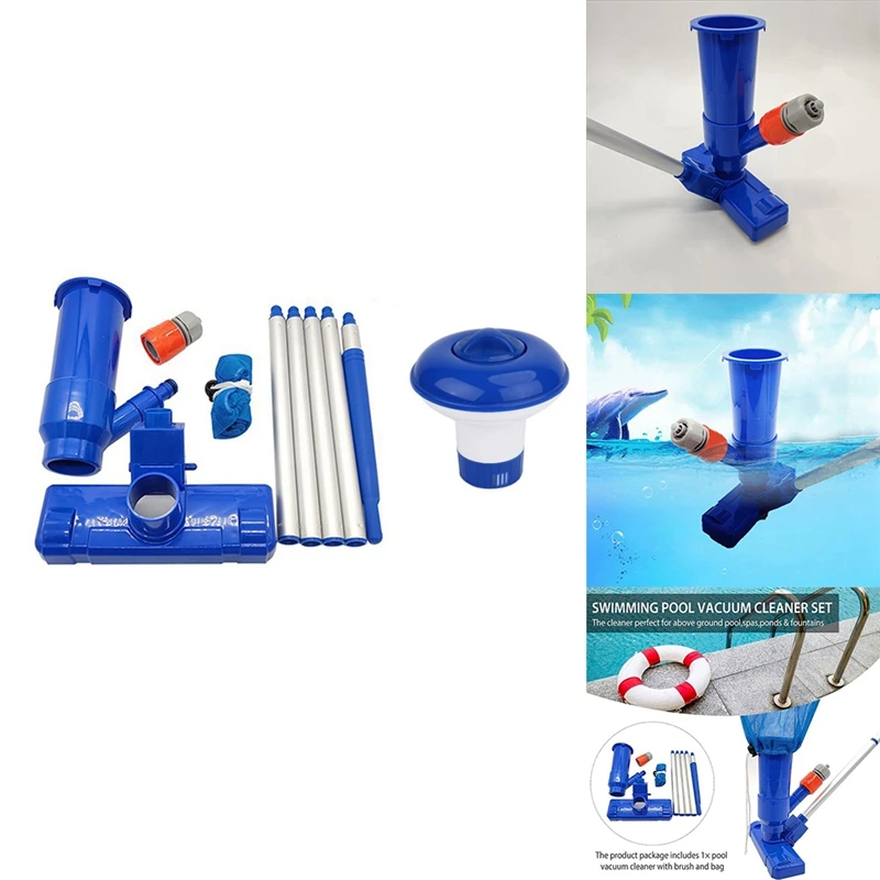 

Swimming Pool Vacuum Cleaner Cleaning Tool Kit Pond Fountain Brush Portable Swimming Vacuum Brush