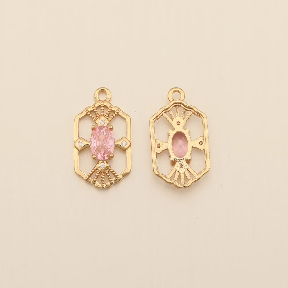 Cordial Design 12*21MM 50Pcs Jewelry Findings & Components/Rhinestone Pendant/Geometry Shape/Hand Made/DIY Making/CZ Charms - cordial