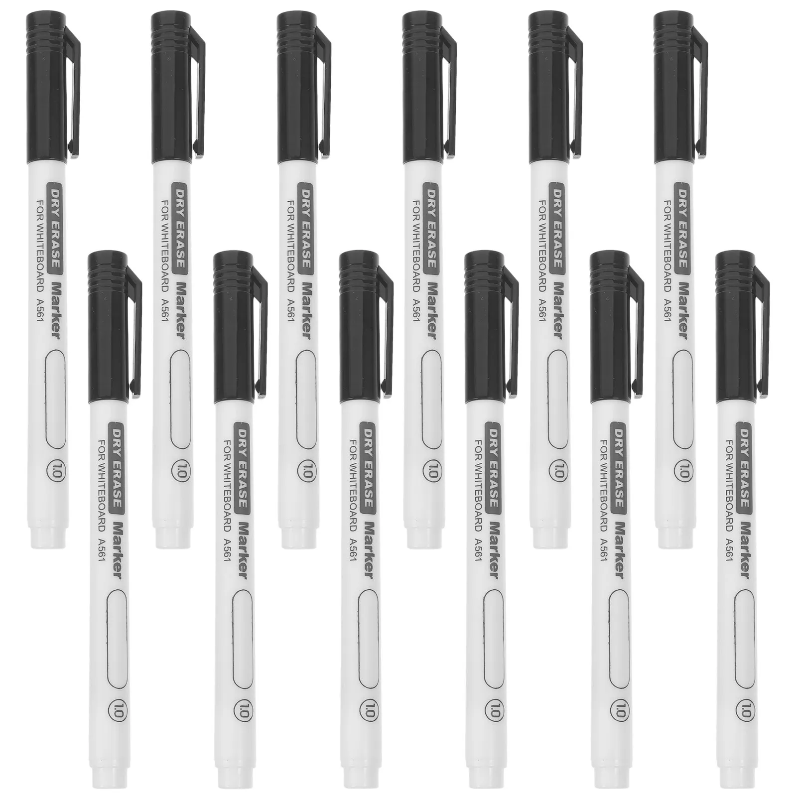 12Pcs 화이트보드 마커 세트 사무실 학교 교실 교사 학생용 드라이 지우개 마커 편안하고 오래 사용 가능한 마크 펜