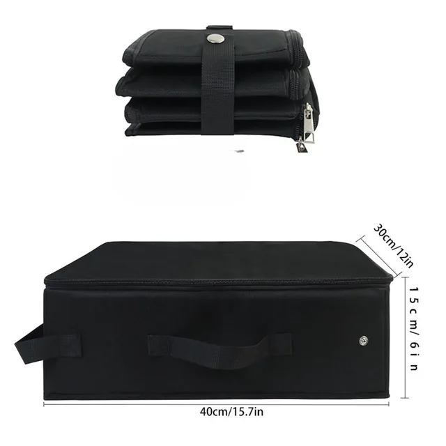 Travel Litter Box with Lid & Handle Standard Portable Foldable Cat Litter Tray Fabric Litter Bag 5